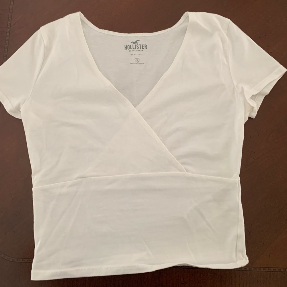 Two baby tee tops from Hollister.